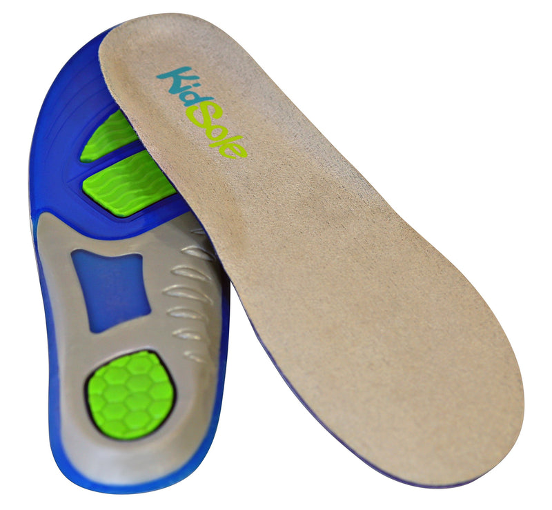 [Australia] - Children's Athletic Gel Insoles for Cushion and Comfort for Active Children ((24 cm) Kids Size 2-6) (24 CM) Kids Size 2-6 