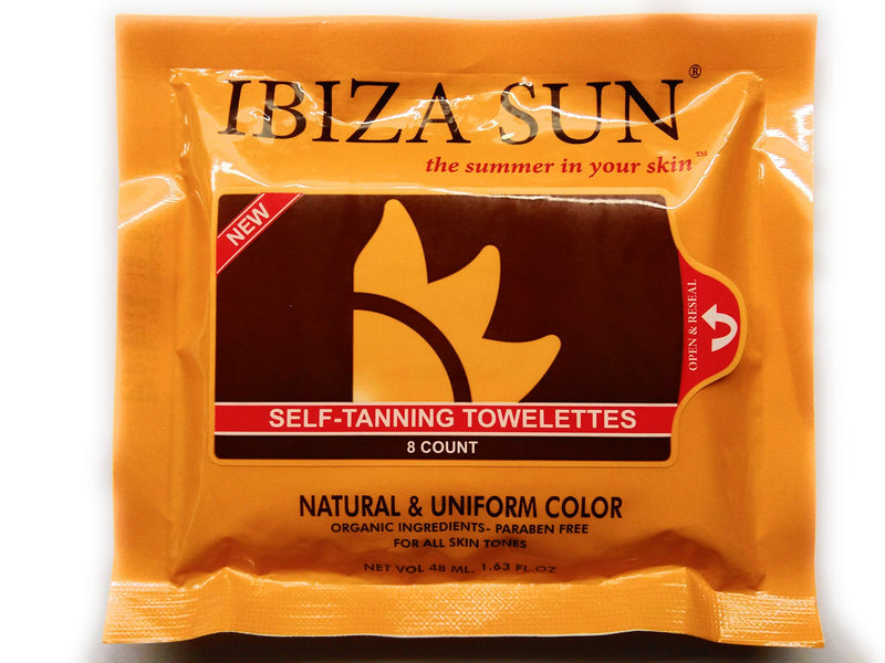 [Australia] - Organic Self Tanner Natural Ingredients Sunless Tanning Wipes 100% Raw for Face & Body - Skin Friendly - Self Tanning Towelettes - Paraben Free-Cruelty Free - Vegan -Tan Towels - For all skin tones -8 count. 