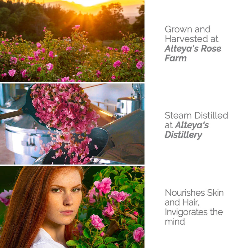 [Australia] - Alteya Organic Rose Water Spray 120ml Glass bottle- 100% USDA Certified Organic Authentic Pure Natural Rosa Damascena Flower Water Steam-Distilled and Sold Directly by the Rose Grower Alteya Organics 