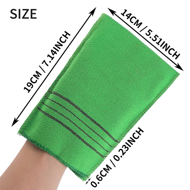 [Australia] - Molain 8Pcs Asian Exfoliating Washcloth Korean Exfoliating Mitt Glove Italy Towel Scrubbing Cloth For Removing Dead Skin Callus Cleaning Pores Viscose Rayon Bath Sponges 8pcs( 2 Pink+2 Yellow+2 Blue+2 Green) 