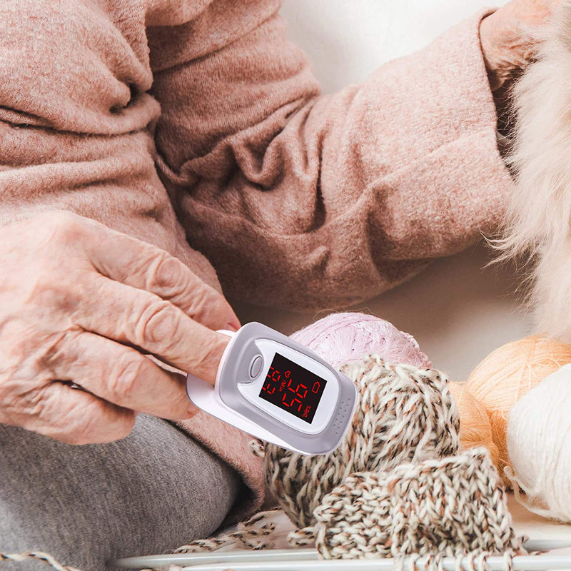 [Australia] - Finger Pulse Oximeter OX01R | Measures SpO2, Blood Oxygen, Pulse Rate | Digital Easy to Read Display & Accurate Readings | Comes with Lanyard and Carry Pouch 