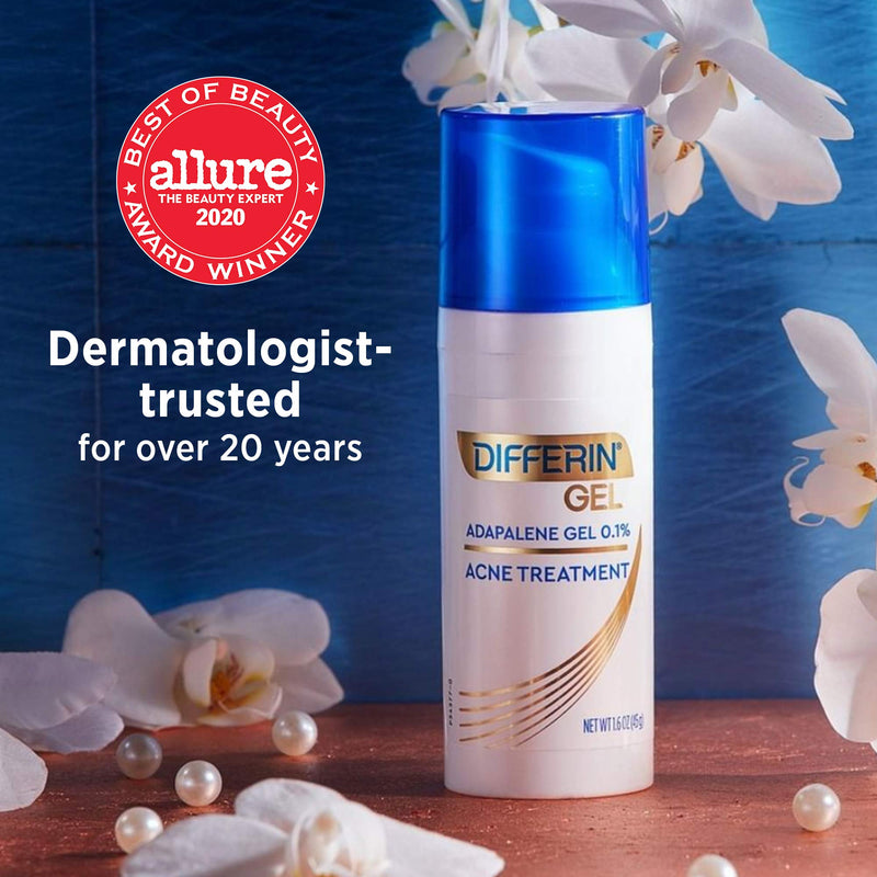 [Australia] - Acne Treatment Differin Gel for Face with Adapalene, Clears and Prevents Acne, Up to 30 Day Supply, 15g Pump 