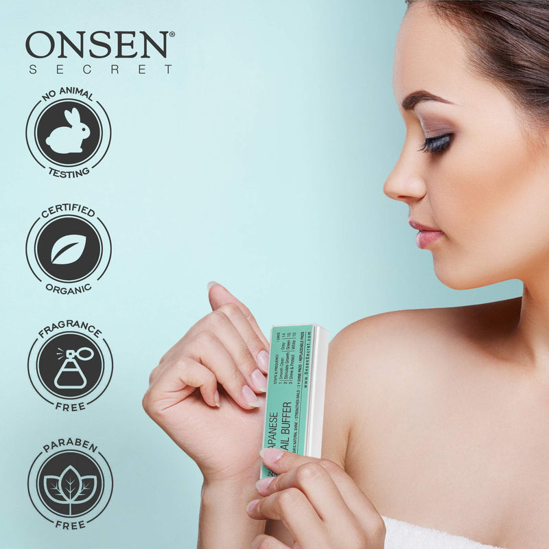 [Australia] - Onsen Professional Nail Buffer, Ultimate Shine Nail Buffing Block With 3 Way Buffing Methods, Smooth & Shine After Onsen Nail Filer, Compact Purse Size Manicure Tools for Optimum Nail Care 1 Count 