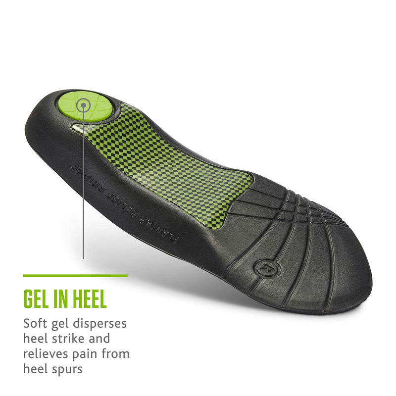 [Australia] - Sof Sole Insoles Men's PLANTAR FASCIA Support 3/4 Length Gel Shoe Insert 7-13 Black 