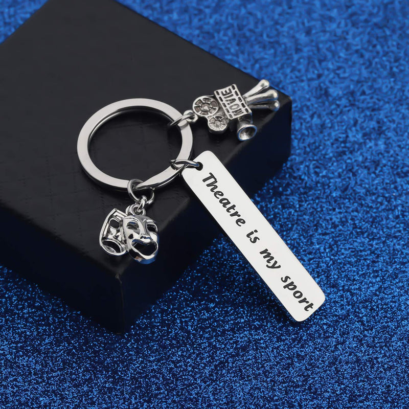 [Australia] - WUSUANED Drama Keychain Theatre is My Sport Comedy Tragedy Mask Keychain Broadway Theater Jewlery Theatre Gift theatre is my sport keychain 