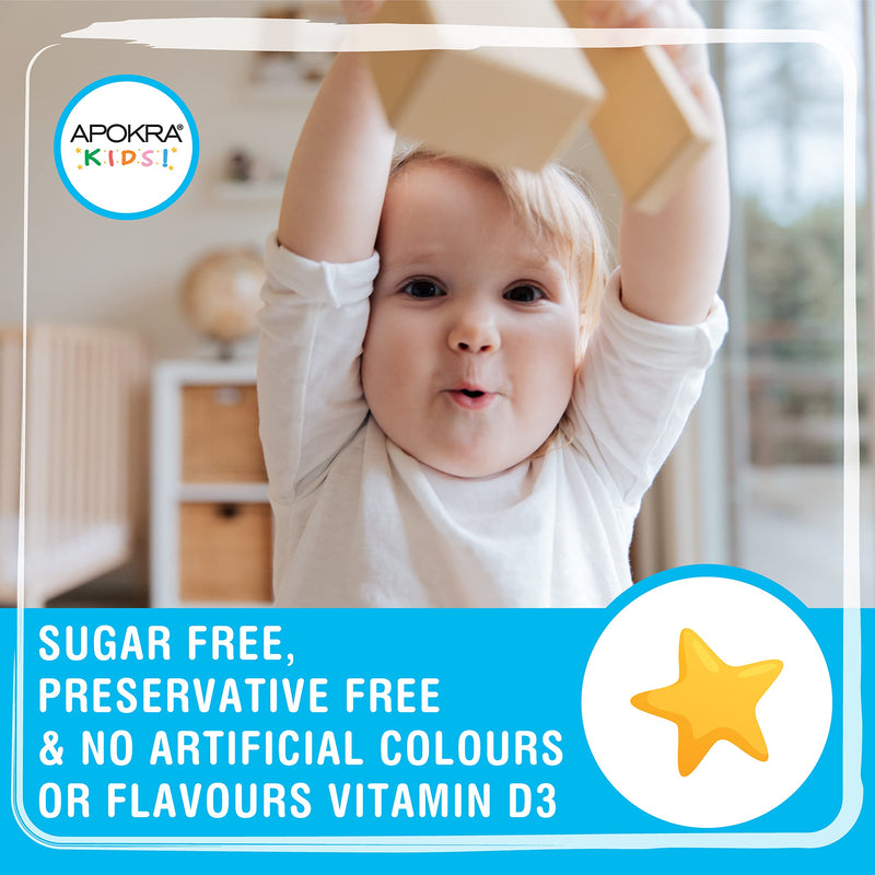 [Australia] - Vitamin D Drops Baby & Kids - Vegan - 60 Days Supply � 30mL � Preservative Free and Sugar Free Kids Vitamins - VIT D 400IU in MCT Oil - 10 micrograms per 0.5mL | APOKRA Kids 