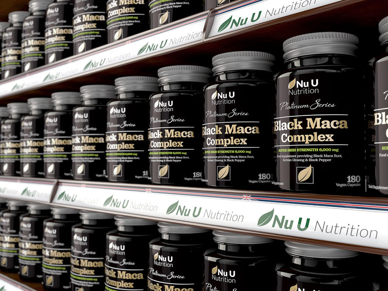 [Australia] - Maca Root 6000mg - High Strength Complex with Black Peruvian Maca, Korean Panax Ginseng & Black Pepper - 180 Vegan Capsules - 6 Month Supply - Capsules not Tablets 