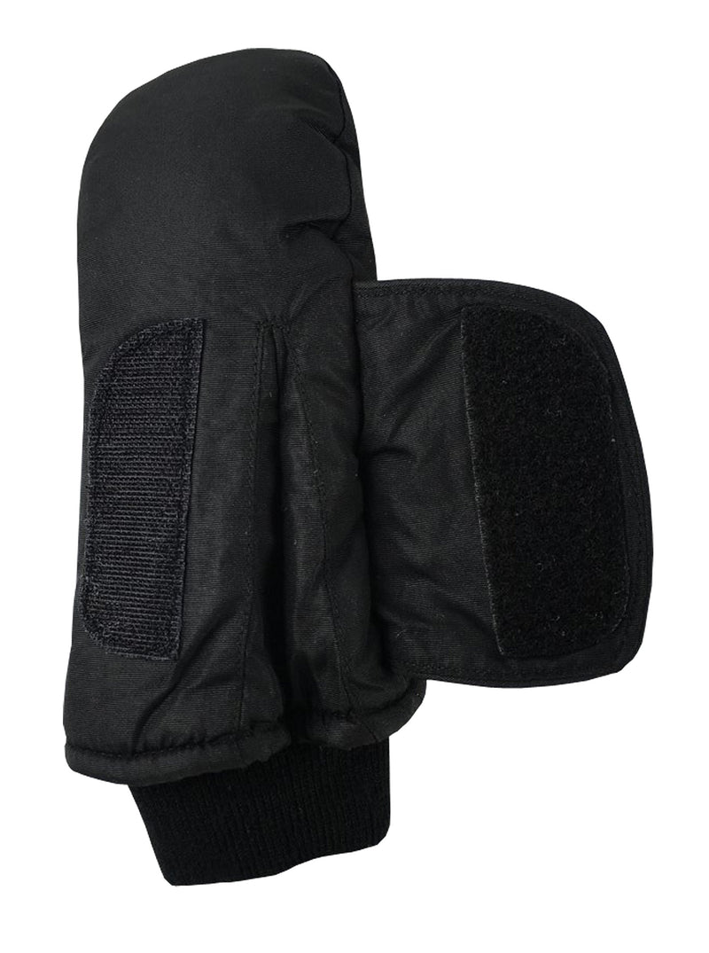 [Australia] - N'Ice Caps Kids Toddler and Baby Easy-On Wrap Waterproof Thinsulate Winter Mittens Black 1 1-2 Years 