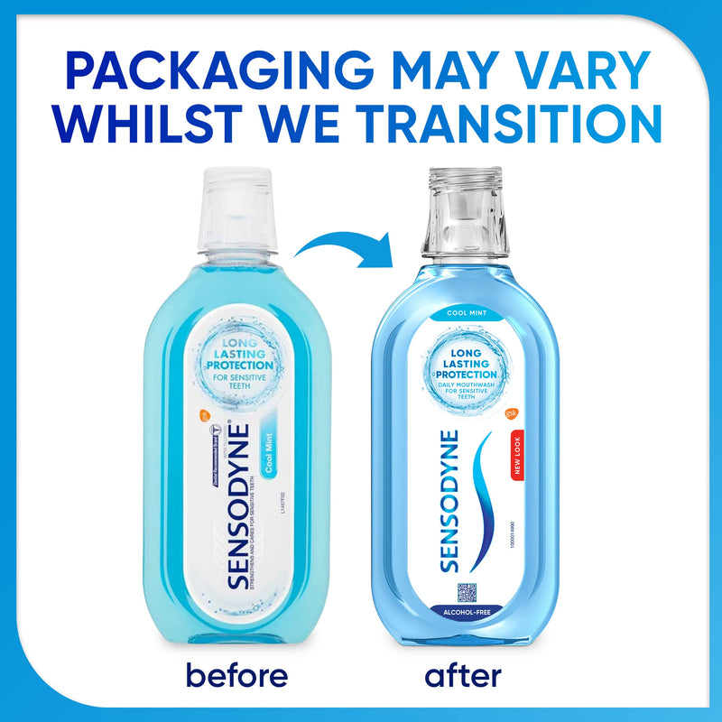 [Australia] - Sensodyne Mouthwash for Sensitive Teeth, Enamel Care Alcohol Free Mouthwash For Healthy Gums And Strong Teeth, Cool Mint Flavour, 500 ml 500 ml (Pack of 1) 