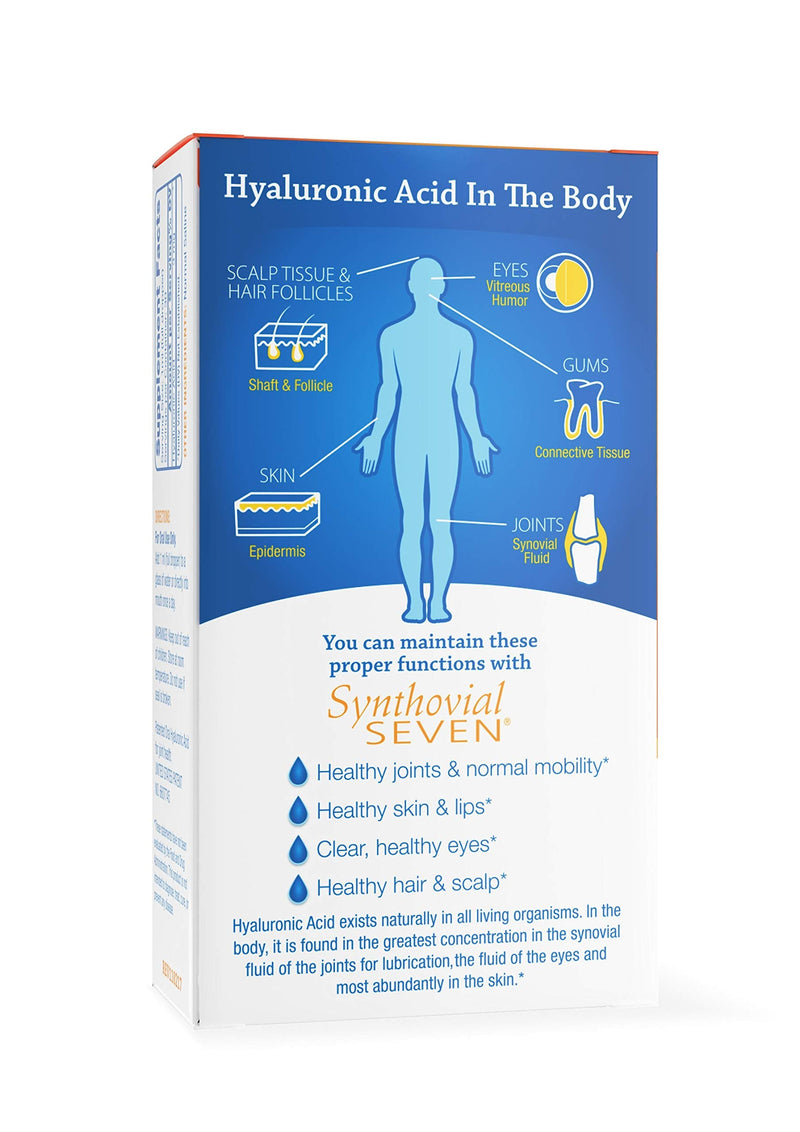 [Australia] - Hyalogic Synthovial Seven Hyaluronic Acid Liquid - HA Joint Support - Vegan - 1 oz 