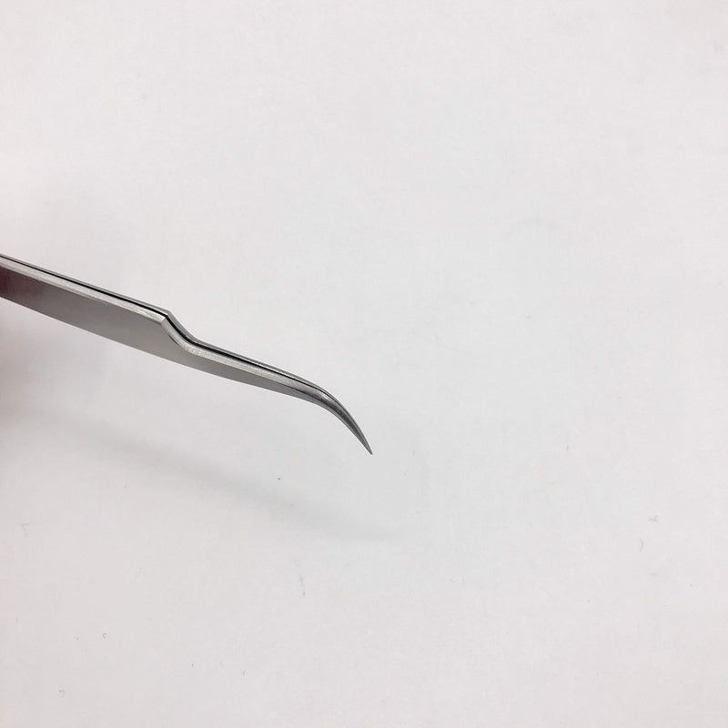 [Australia] - Tool Alement Canadian Stainless Steel 12cm Strong Curve Eyelash Tweezers M-PK12-6003 