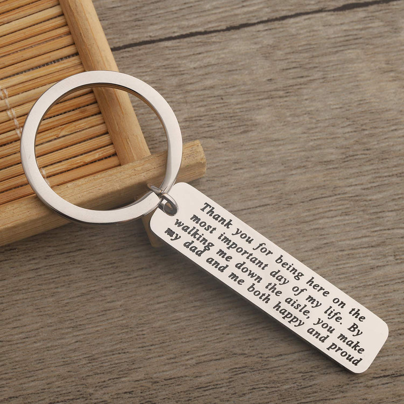 [Australia] - LQRI Uncle of The Bride Keychain Uncle Wedding Gift Thank You for Being Here On Most Important Day of My Life Wedding Family Reunion Gift for Best Uncle Ever sliver 