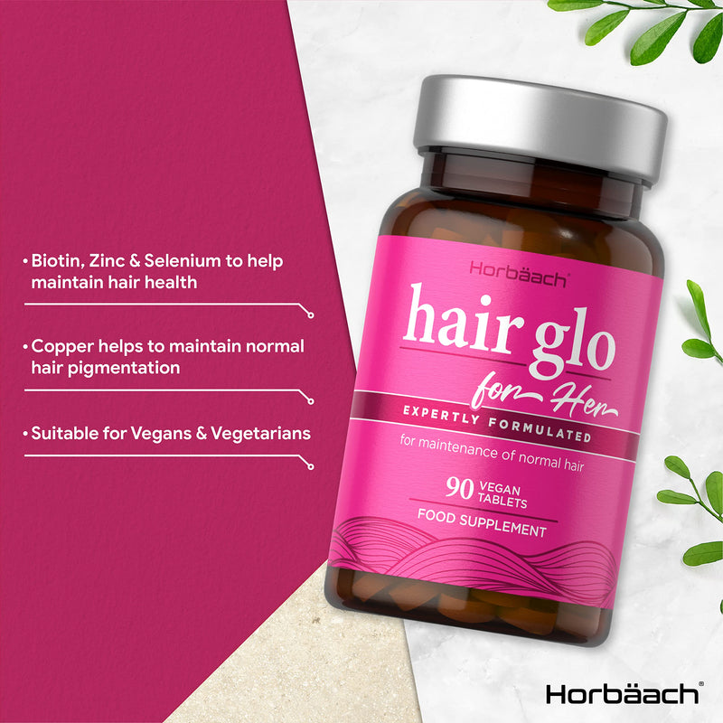 [Australia] - Hair Vitamins | 90 Tablets | Supports Hair Growth | with Biotin, Copper, and Zinc | Vegan Supplement for Hair Loss | by Horbaach 