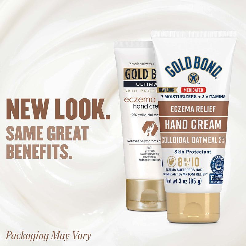 [Australia] - Gold Bond Hand Cream for Eczema Relief 3 oz., Skin Protectant Cream With 2% Colloidal Oatmeal 