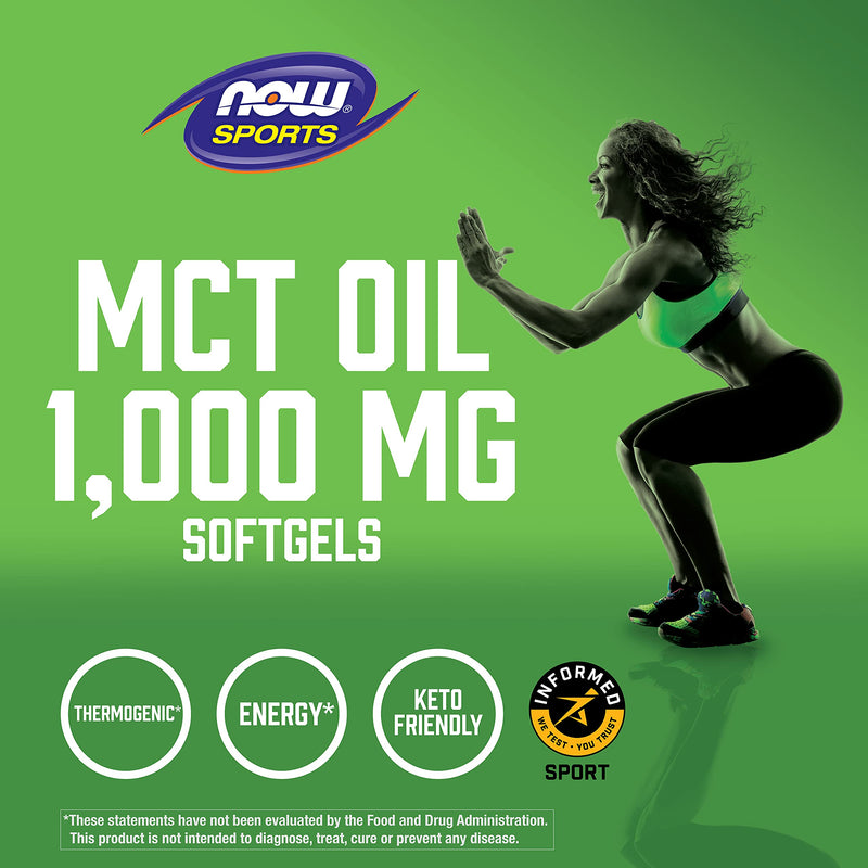 [Australia] - NOW Sports Nutrition, MCT (Medium-chain triglycerides) Oil 1,000 mg, Weight Management, 150 Softgels 