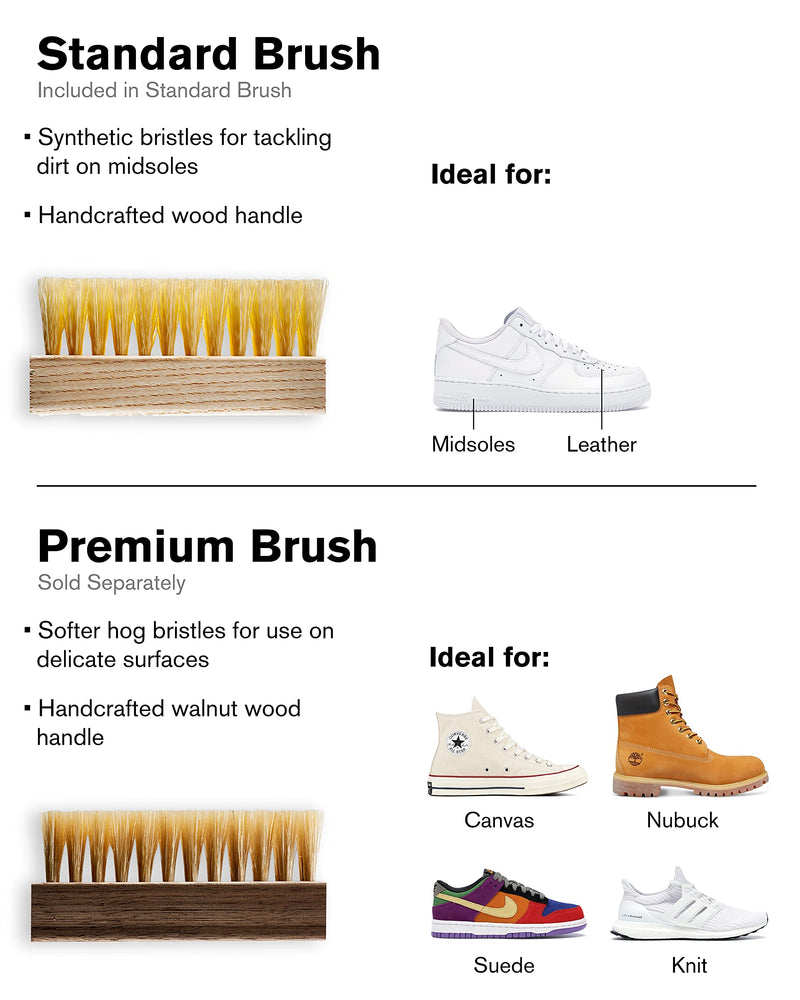 [Australia] - Jason Markk Standard Cleaning Brush - Handcrafted Wood Handle - Synthetic Bristles - Tough on Stubborn Stains & Dirt on Midsoles - Great for All-Around Shoe Cleaning - Works on Most Materials Standard Brush 