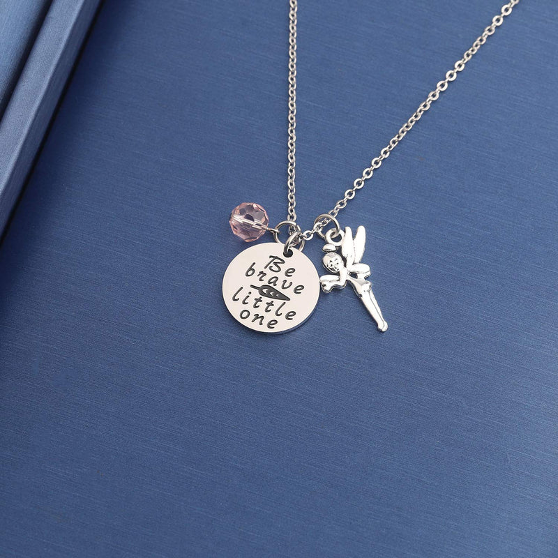 [Australia] - PLITI First Day of School Kindergarten Gift Mother Daughter Necklace Kindergarten Preschool Jewelry Be Brave Little One Daughter Necklace from Mom Brave Little Guy 