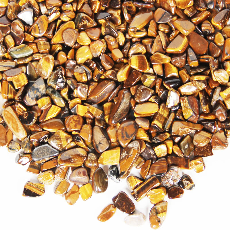 [Australia] - 1.1lb Natural Crushed Tiger Eye Crystal Tumbled Chips-Tiger Eye Healing Crystals Chips Bulk, Crushed Crystal Gemstones for Crafts, Beautiful Package for Gift 
