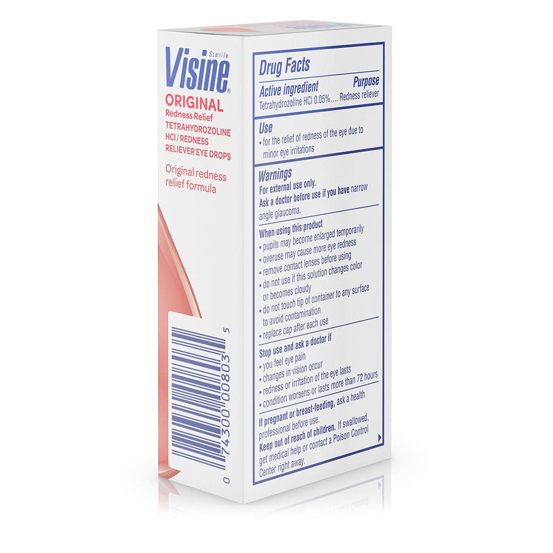 [Australia] - Visine, Redness Relief, Irritation Eye Drops Original, 0.5 fl oz, Clear 