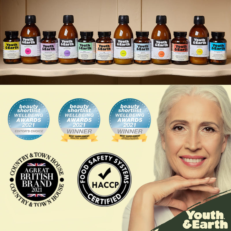 [Australia] - Ultra-Pure Superba Krill Oil - Antarctic Krill Oil Capsules - Sustainably Fished by Aker BioMarine - Source of Omega-3s EPA, DHA & Astaxanthin - Potent Antioxidant - Made in The UK by Youth & Earth 