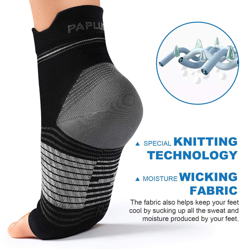 [Australia] - Plantar Fasciitis Sock (6 Pairs) for Men and Women, Compression Foot Sleeves with Arch and Ankle Support (Black, Gray, White, Large) 2 Black+2 Gray+2 White(6 pairs) Large(6 Pair) 