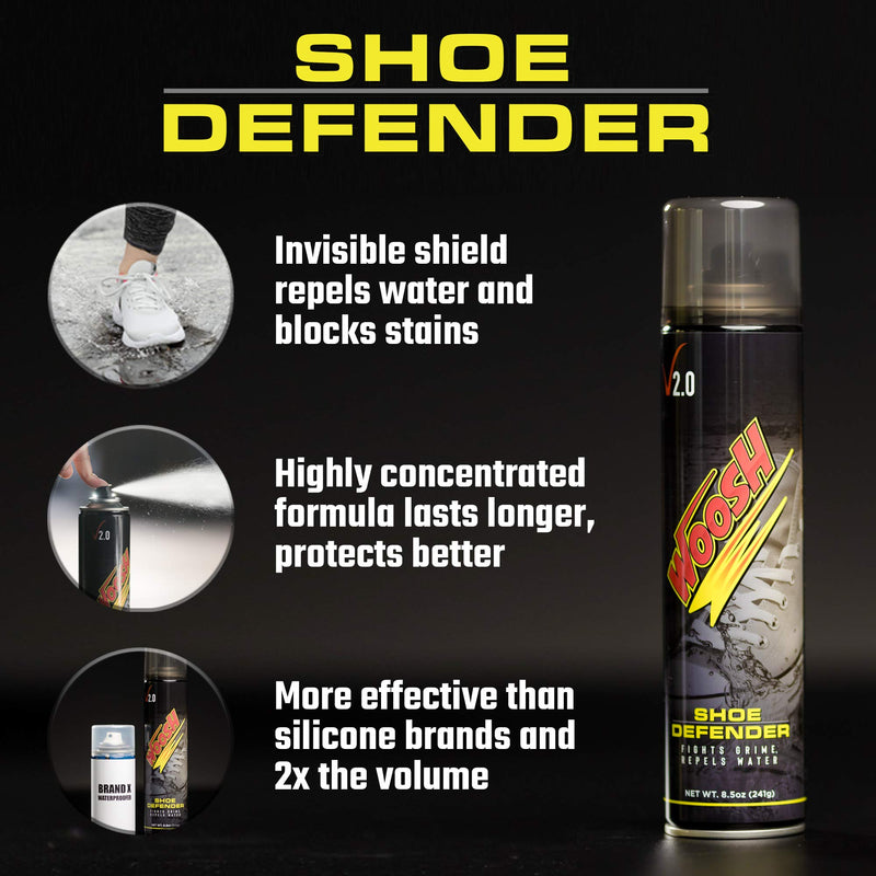 [Australia] - Woosh Shoe Defender 8.5oz - Water Repellent Spray For Shoes Suede Shoe Protector Single 