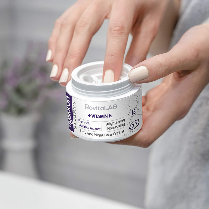 [Australia] - RevitaLAB Hyaluron Anti-Ageing Day and Night Cream, Enriched with Vitamin A (Retinol) Vitamin E, Liquorice Root Extract, Hyaluronic Acid and UV Filters, for Ages 60 – 75, 50 ml 50 ml (Pack of 1) 