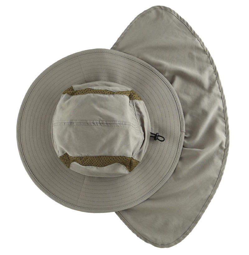 [Australia] - Connectyle Men's UV Sun Hat with Neck Flap UPF 50+ Sun Protection Fishing Hat Army Green 
