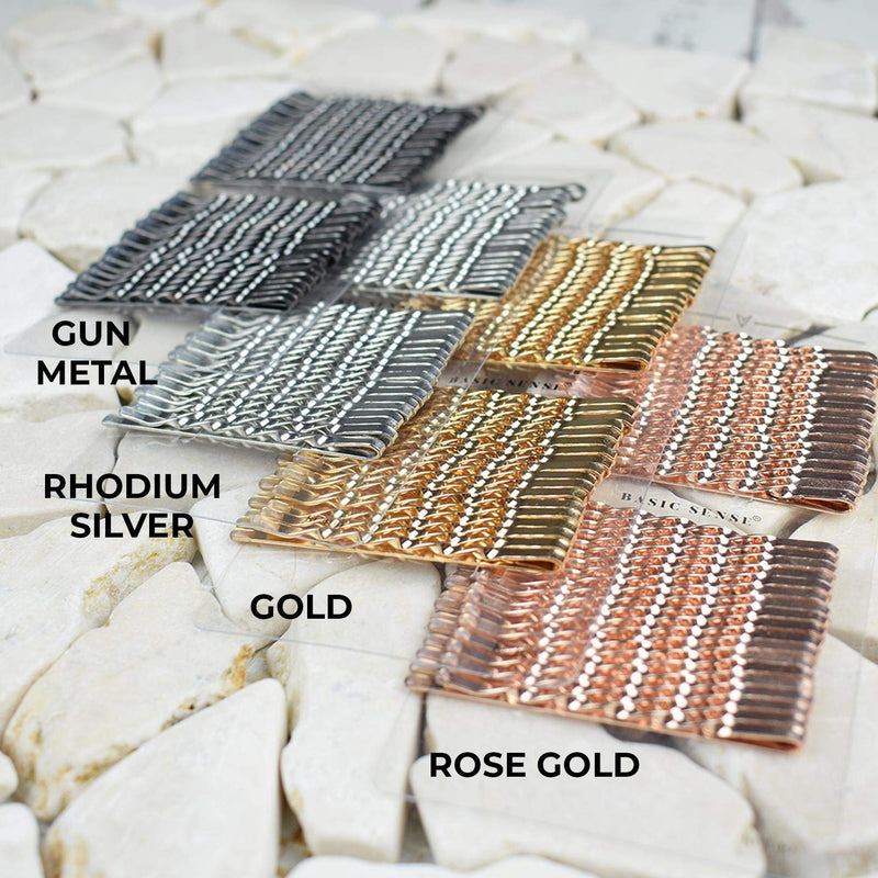 [Australia] - BasicSense 36 PCS Premium Strong Metal Kirby Grips Bobby Spiral Twisted Hair Pins for Thick Hair, 5.5cm(2.1 inch), Gold 
