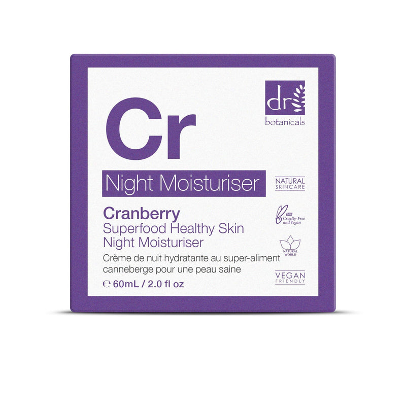 [Australia] - Dr Botanicals Superfood Healthy Skin Moisturiser, 60ml, Cranberry & Juniper (Night) 60 ml (Pack of 1) 