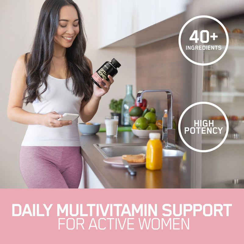 [Australia] - Optimum Nutrition Opti-Women, Vitamin C, Zinc and Vitamin D for Immune Support Womens Daily Multivitamin Supplement with Iron, Capsules, 60 Count 60 Count (Pack of 1) 