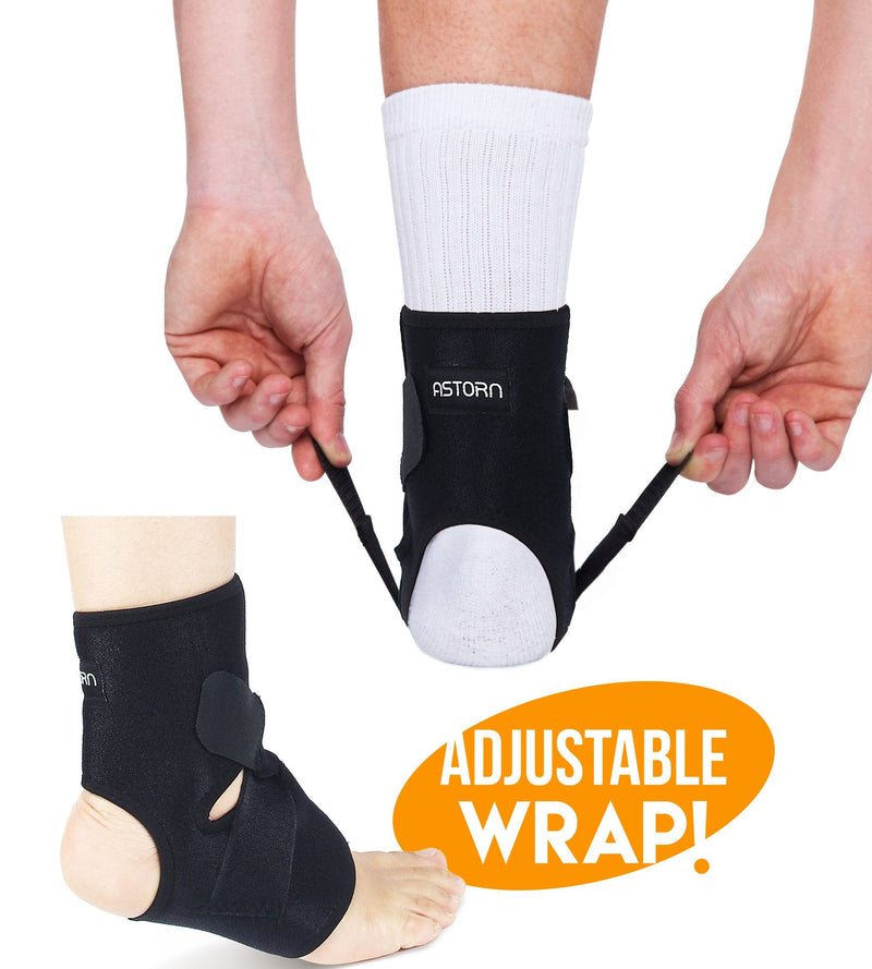 [Australia] - Ankle Brace & Achilles Tendon Support Sleeve by Astorn. Ankle Compression Sleeve for Plantar Fasciitis Relief, Heel Spurs - Achilles Tendonitis Brace for Men and Women. One Size Fits Both Feet Ankle Support Wrap for Running & Everyday Wear. 