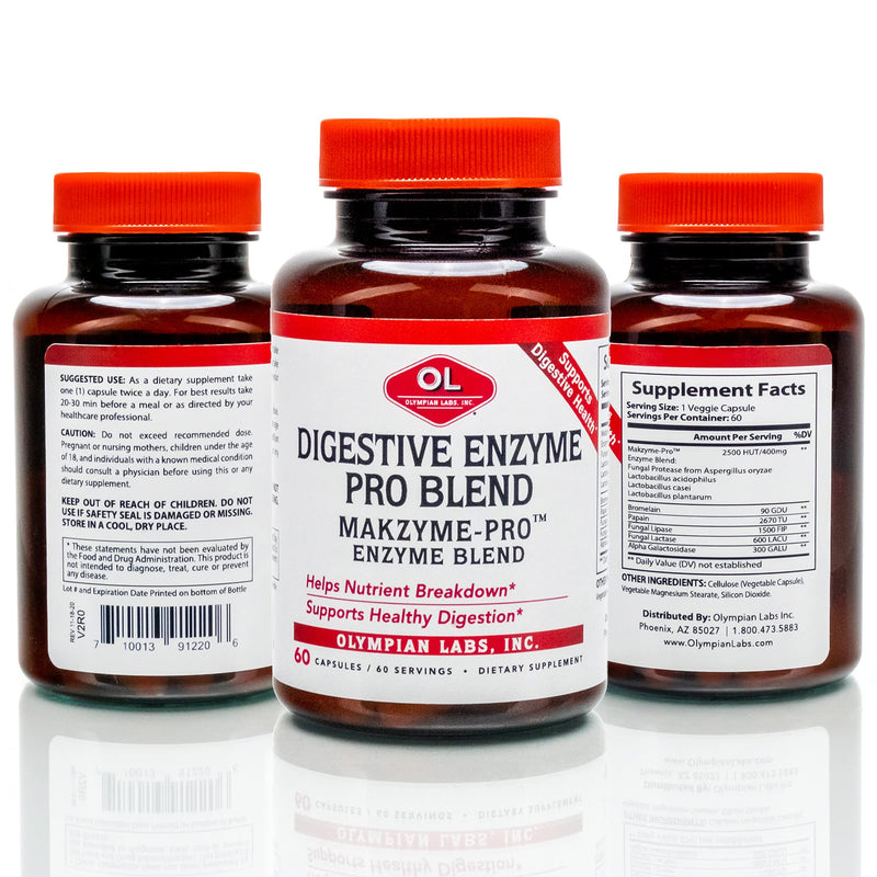 [Australia] - Olympian Labs Digestive Enzyme Pro Blend | Supports Healthy Digestion | 60 Capsules 