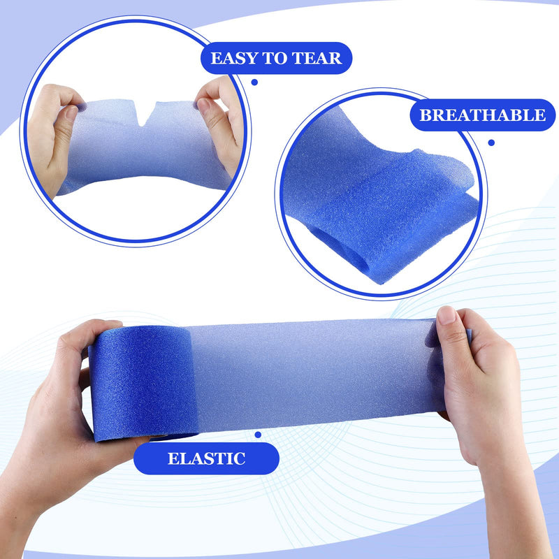 [Australia] - 3 Rolls Foam Underwrap Athletic Foam Tape Sports Pre-wrap Tape Foam Underwrap Bandage for Wrists Elbows Knees Ankles, 2.76 Inches x 30 Yards (White, Blue, Red) White, Blue, Red 