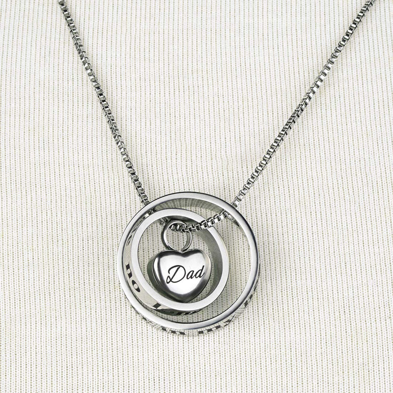 [Australia] - IMEIM Cremation Necklace Urn Jewelry for Ashes Keepsake Urn Pendant Carved Rings with Heart ❤ Aunt 