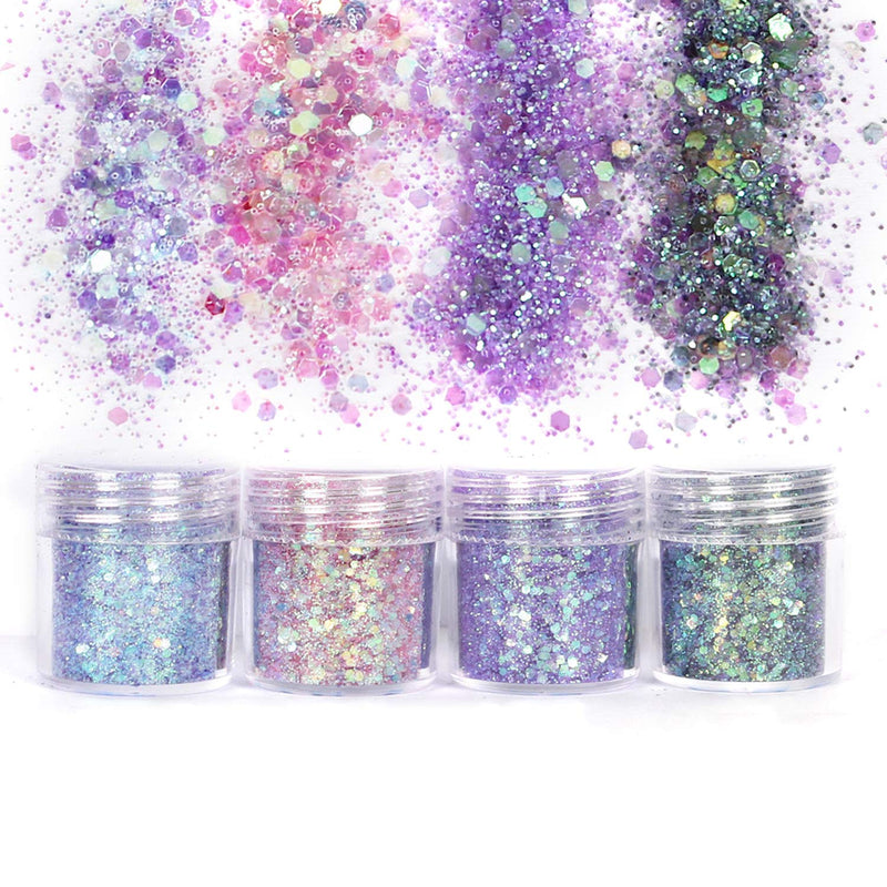 [Australia] - Unime Body Glitter 16 Colors Chunky Glitter for Body Face Hair Make Up Nail Art Mixed Color Glitter 