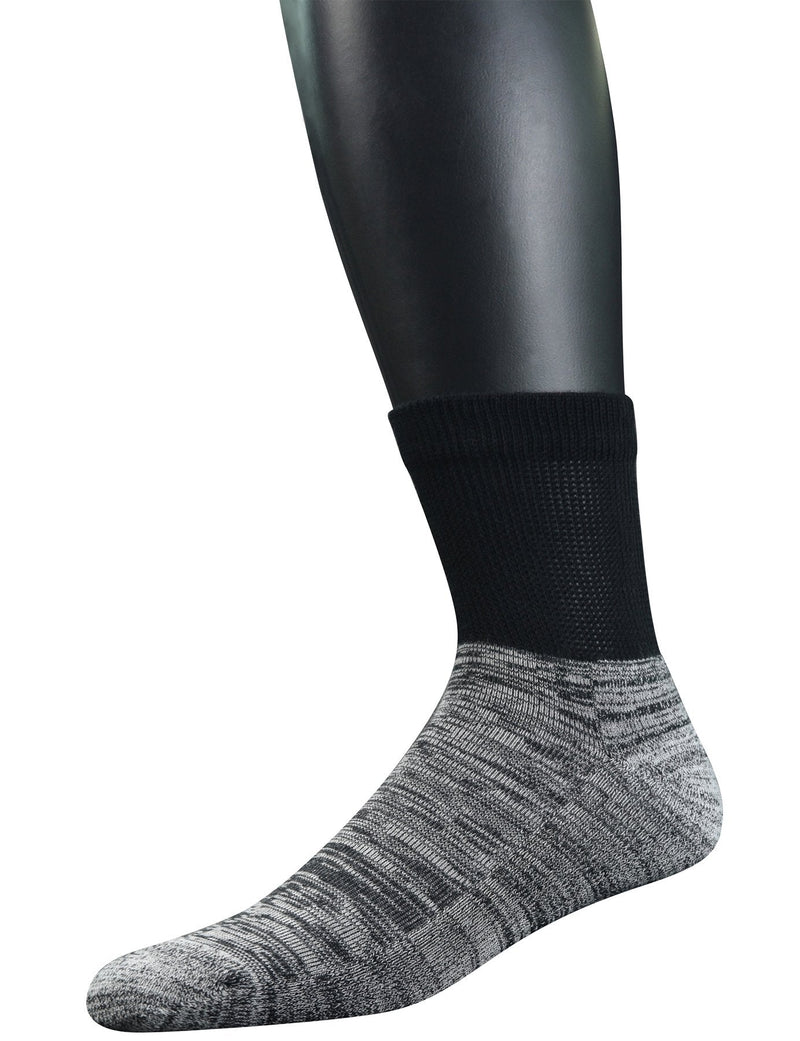 [Australia] - Yomandamor Men's 4 Pairs Bamboo Diabetic Ankle Socks with Seamless Toe And Cushion Sole,L Size(Socks Size:10-13) 10-13 4 Pairs Black 