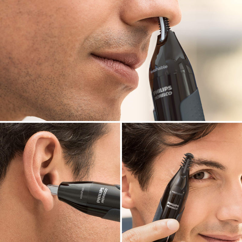 [Australia] - Philips Norelco Nosetrimmer 3000 For Nose, Ears and Eyebrows NT3600/42, Black 