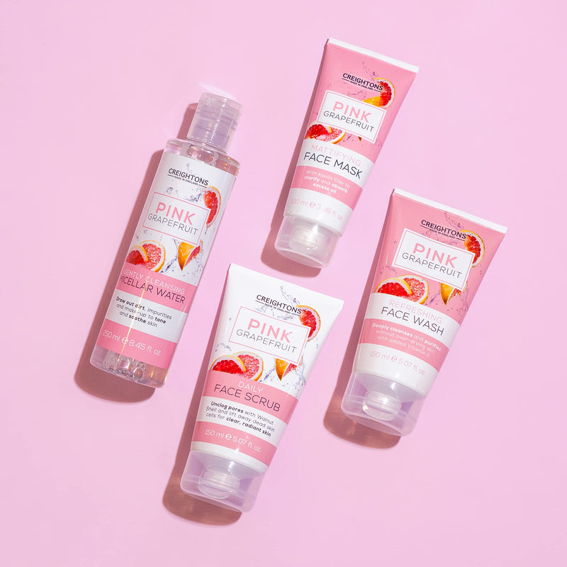 [Australia] - Creightons Pink Grapefruit Daily Face Scrub (150ml) - Unclog pores with Walnut Shell and lift away dead skin cells for clear, radiant skin. Dermatologically tested. 