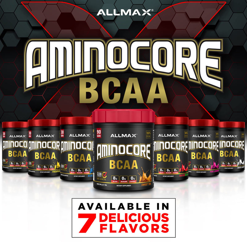 [Australia] - ALLMAX Nutrition AMINOCORE BCAA Powder, 8.18 Grams of Amino Acids, Intra and Post Workout Recovery Drink, Gluten Free (Pineapple Mango, 315 Grams) Pineapple Mango 11.11 Ounce (Pack of 1) 