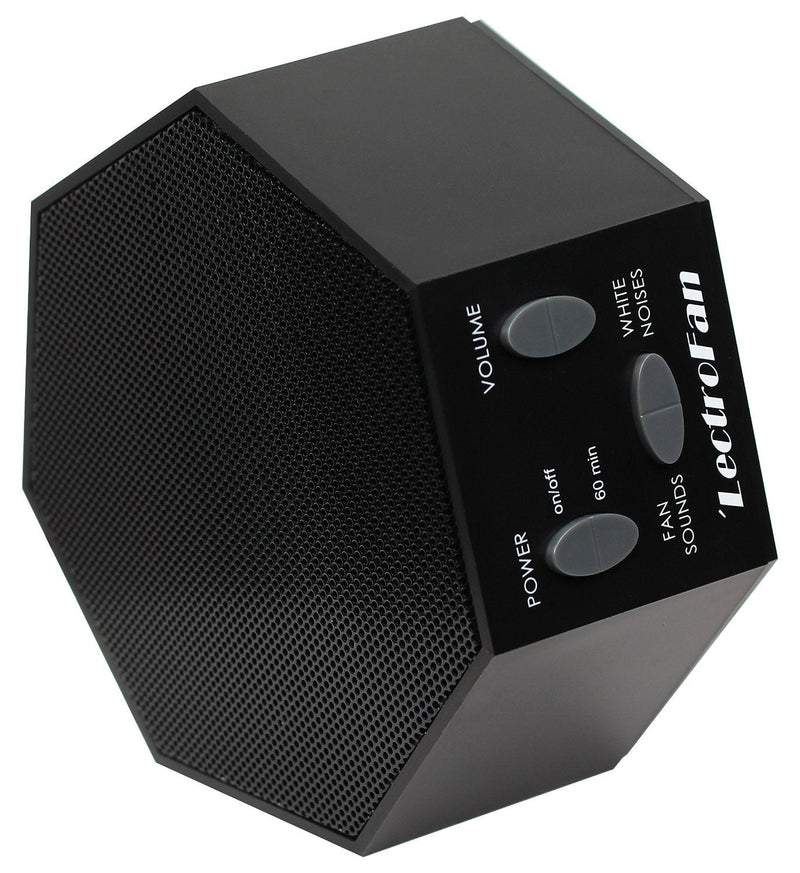 [Australia] - LectroFan High Fidelity White Noise Machine with 20 Unique Non-Looping Fan and White Noise Sounds and Sleep Timer Classic Black Standard Packaging 