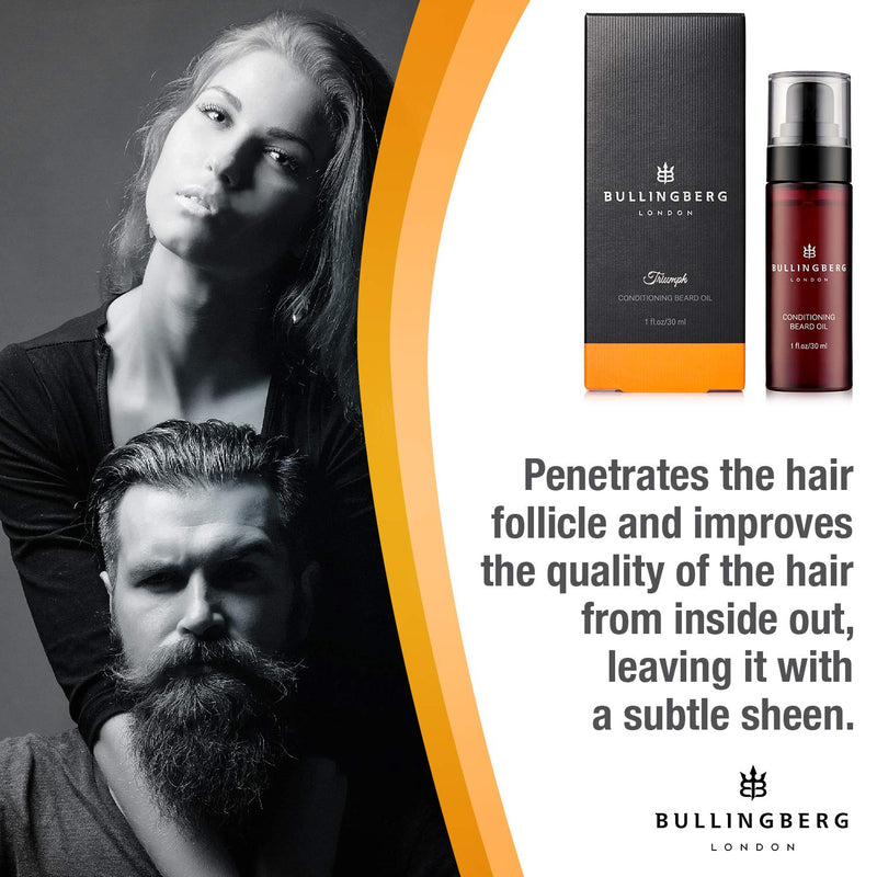 [Australia] - Triumph Beard Oils 30ml by Bullingberg - Award-winning Beard Oil For Men, Fragrance Notes Include Bergamot, Neroli Blossoms, Lavender Sprigs, Lemon and Mandarin Zest, Made in UK 