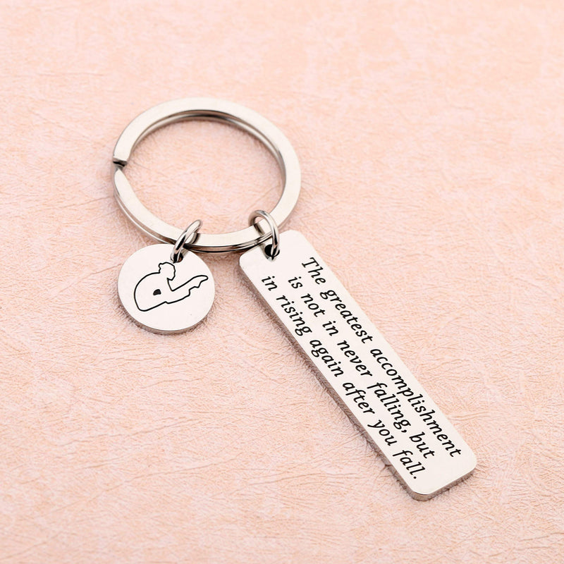 [Australia] - FUSTMW Platform Diving Gifts Keychain Springboard Diving Gifts Diving Swimmer Gifts for Diving Athlete Inspirational Gifts silver 