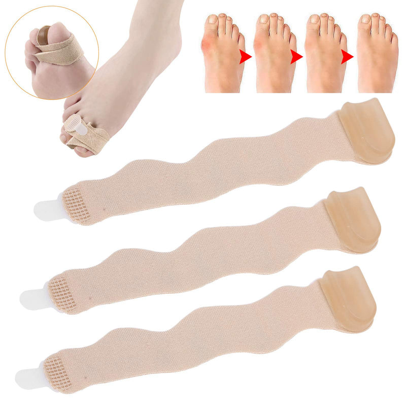 [Australia] - 3pcs Bunion Corrector Toe Separators Hammer Toe Straightener, Toe Overlap Hallux Valgus Correction Bandage Elastic Fabric Toe Corrector Wrap 