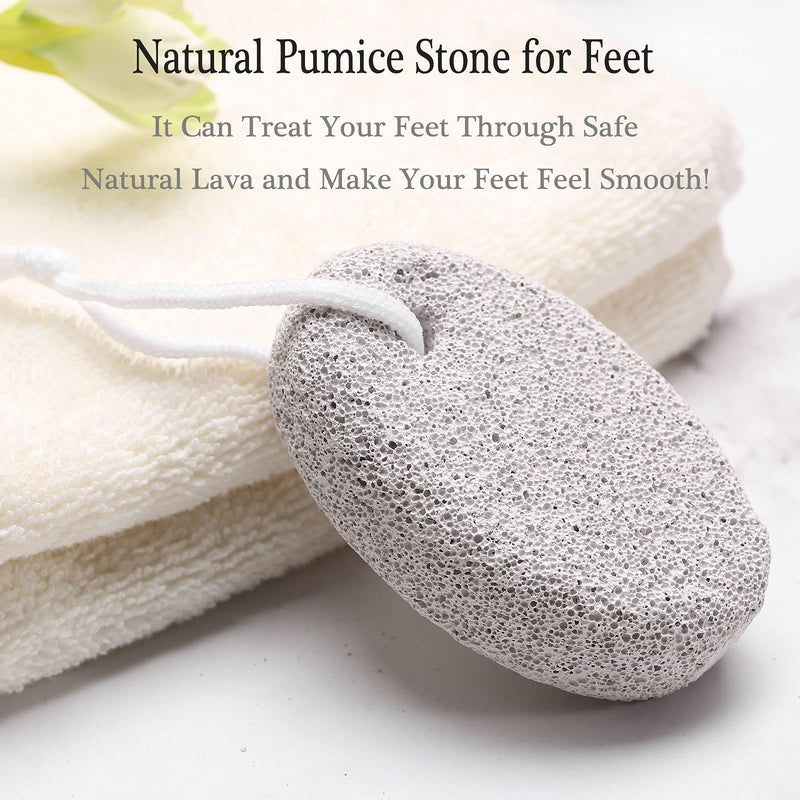 [Australia] - 2PCS Natural Pumice Stone for Feet, HOOMBOOM Lava Pedicure Tools Hard Skin Callus Remover for Men/Women Feet and Hands - Natural Foot File Exfoliation to Remove Dead Skin A&white 