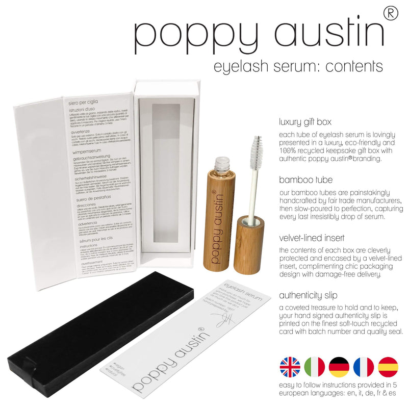 [Australia] - LUXURY Eyelash Serum - 6x More Gentle, Vegan, Organic, Cruelty-Free, Eco Friendly Bamboo with Recycled Packaging - Best Natural Brow and Eye Lash Growth Enhancer Conditioner - No Irritation Easy Apply 