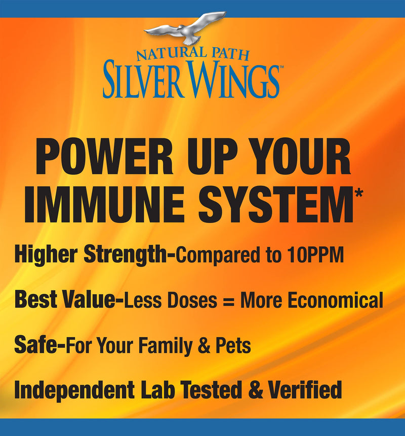 [Australia] - Natural Path Silver Wings Colloidal Silver 250ppm Spray Top 2 Fl Oz. - Enhanced Immune Support Supplement 