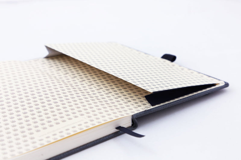 [Australia] - Dingbats - Wildlife Squared Medium Notebook, Grey Elephant, A5 - Hardcover Notebook - PU Leather - Perforated, Cream 100gsm Ink-Proof Paper 