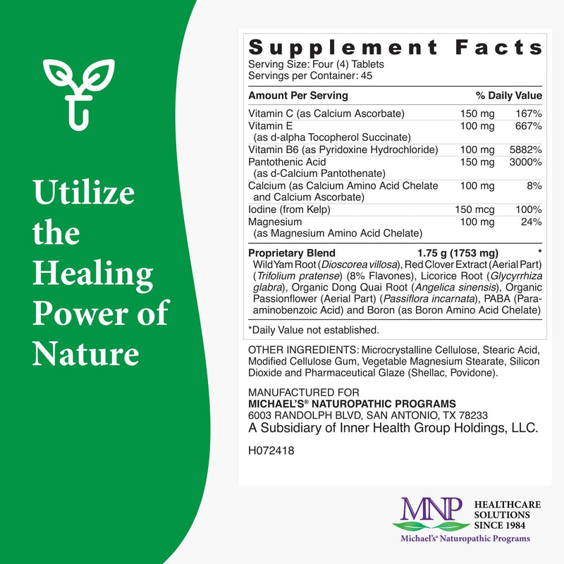 [Australia] - Michael's Naturopathic Programs for Women's Changes - 180 Vegan Tablets - Excellent for Peri-Menopausal and Menopausal Women - Vegetarian, Kosher - 45 Servings 180 Tablets 