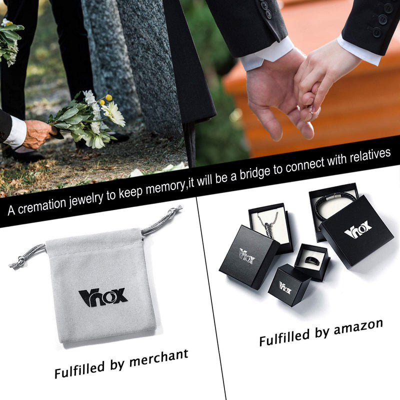 [Australia] - VNOX Pack of 2/3/4/5 -Unisex Customize Memorial Keepsake Stainless Steel Cylinder Cremation Ashes Necklace S-8MM*39MM(Plain) pack of 5 